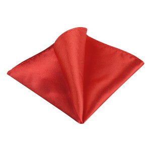 INSPIRE CHIC Men's Wedding Party Solid Color Self-Folded Pocket Squares - 1 of 4