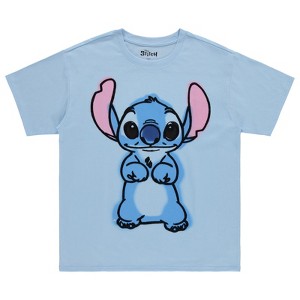 Ladies Lilo and Stitch Shirt - Ladies Classic Lilo and Stitch Rope Applique Tee - Disney Lilo and Stitch Applique T-shirt - 1 of 4