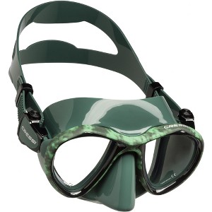 Cressi Metis Freediving Spearfishing Scuba Diving Mask - 2-Window Tempered Glass, Silicone Skirt, Easy-Adjust Buckles - 1 of 4