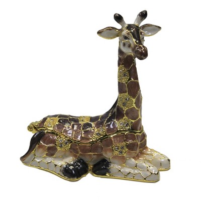 Hinged Trinket Box 2.5" Giraffe Box Long Neck Magnetic  -  Decorative Figurines