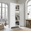 Okak Tall Cabinet, Storage Cabinet with 2 Doors and 4 Shelves, Kitchen Cabinet for Living Room, Bedroom and Office, White - 2 of 4
