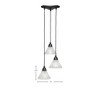 Toltec Lighting Europa 3 - Light Pendant in  Matte Black with 7" Italian Ice Shade - 2 of 2