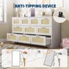 Rattan 10 Drawer Dresser, 59'' Wide Modern Farmhouse Chest of Drawers with Anti-Tipping Device, Closet Dresser Storage Organizer for Living Room - 4 of 4