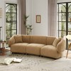 98.5'' Boucle Curved 3-Seater Sofa with Plush Cushions and Sturdy Wooden Frame - 2 of 4