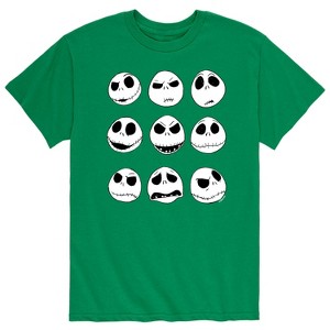 Men's - The Nightmare Before Christmas - Jack Skellington Face Expressions Short Sleeve Graphic T-Shirt - 1 of 4
