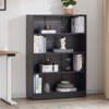 FURNIinspire Decorative Bookshelf 4 Shelf Office Bookcase, Modern Wood Bookshelf, Floor Standing Storage Shelves, Black, 11.6"*33"*48" - 2 of 4