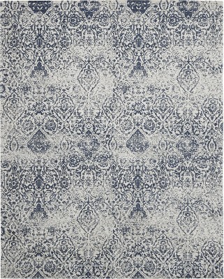 Nourison Damask Vintage Indoor Rug Blue 9' X 12' : Target