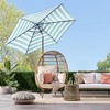 Best Choice Products 10ft Outdoor Steel Striped Market Patio Umbrella w/ Crank, Tilt Push Button, 6 Ribs - 2 of 4