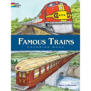 Famous Trains Coloring Book - (Dover Planes Trains Automobiles Coloring) by  Bruce LaFontaine (Paperback) - 1 of 1