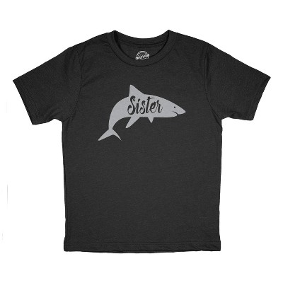 Youth Sister Shark T Shirt Funny Beach Summer Vacation Family Tee For Kids - Crazy Dog Youth T Shirt
