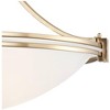 Possini Euro Design Deco Warm Brass Pendant Chandelier 21 1/2" Wide Modern White Marbled Bowl Glass 3-Light Fixture for Dining Room Kitchen Island - 3 of 4