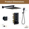 CASAINC 12 inch Ceiling Square Handheld Shower Set - 4 of 4