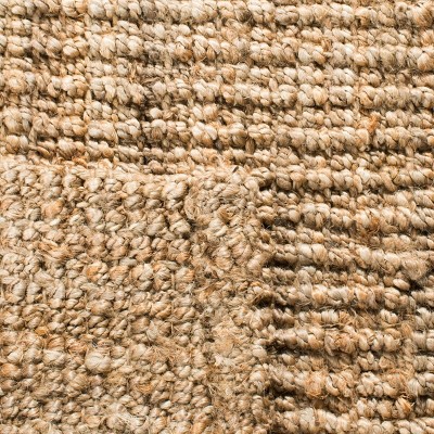 Natural Square Handwoven Wool and Cotton Area Rug