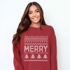 Simply Sage Market Ugly Sweater Merry Garment Dyed Sweatshirt - 2 of 4