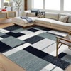 3x5 Washable Area Rug ¨C Non-Slip Geometric Low Pile Carpet for Living Room, Machine Washable Soft Rug for Home Office & Playroom ¨C Ash, 3' x 5 - 2 of 4