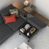 NicBex 3-Seater Linen Sofa Couch with Removable Storage Ottoman & Cup Holders,Upholstered Sleeper Sofa for Living Room,Bedroom - 3 of 4