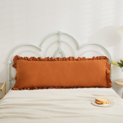 Reversible Pillow Cover – Soft Shabby Chic Ruffled Pillowcases, Wrinkle Resistant, Envelope Closure, Queen/King/Body