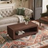 47.2" MDF Rectangular Coffee Table with Storage, Mid-Century Modern Minimalist Design and Sturdy Structure - 2 of 4