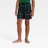 Boys' 2pc Plaid Short Sleeve Holiday Pajama Set - Cat & Jack™ Green - 4 of 4
