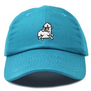 Dalix Sheep Embroidered Cotton Dad Hat Adjustable Cute Animal Lover Baseball Cap for Everyday Fashion Womens - 1 of 4
