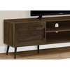 Monarch Specialties Tv Stand 72 Inch Console Media Entertainment Center Storage Cabinet Brown Laminate Black Wood Legs Transitional - 3 of 4