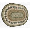 Earth Rugs Oval Patch Tread – Needles & Cones Pine Forest Design in Braided Jute, 4'x6' Rustic Lodge-Style Area Rug - 2 of 3