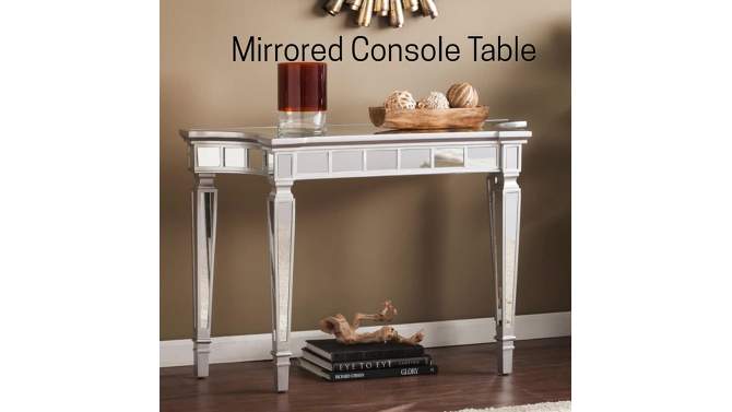 Glenrose Glam Mirrored Console Table - Matte Silver - Aiden Lane, 2 of 12, play video