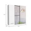 SEVOBAL Bathroom Storage Cabinets Cabinet with Mirror, 4-Tier Organizer 2 Internal Shelves, 2 External Shelves for Bathroom, White, 28.7"*22"*5.5" - 3 of 4