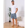 INSPIRE CHIC Men's Summer Lounge Elastic Waist Casual Plaid Sleep Shorts - 2 of 4