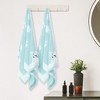 Unique Bargains 100% Cotton Cartoon Pattern Highly Absorbent Quick Dry Bath Towel 2 Pcs - 4 of 4