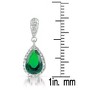 Guili Pear Drop Earrings in Sterling Silver, Rhodium, Gold & Rose Gold Plating with Sapphire, Emerald & Clear CZ – Graceful, Elegant Sparkle - 3 of 4