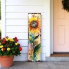 HomeRoots 36" Yellow Green And  Brown Watercolor Sunflowers Solid Wood Porch Sign - 2 of 4