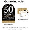 Big Dot of Happiness Adult 50th Birthday - Gold - How Many Candies Birthday Party Game - 1 Stand and 40 Cards - Candy Guessing Game - 3 of 4