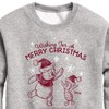Boys' - Winnie the Pooh - Pooh & Piglet Wishing for a Merry Christmas Graphic Long Sleeve Fleece Sweatshirt - 2 of 4