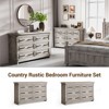 Farmhouse 6 Drawer Dresser for Bedroom,55" Wide Wood Rustic Chest of Drawers with Natural Texture - 4 of 4