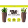 Balkene Home Noah All-Weather Wicker Planter Set with Liners Tall Plant Decor Box for Outdoors & Indoors Patio Herb Garden - 2 Piece Set – Black - 2 of 4