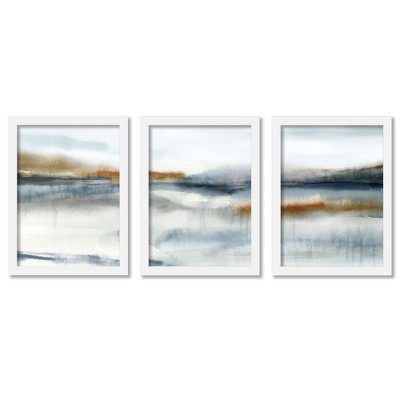 (set Of 3) Nature Dreams By Isabelle Z White Framed Triptych Wall Art ...