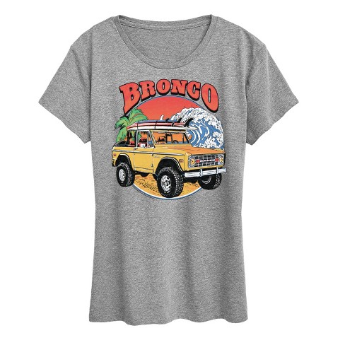 Women's Ford Bronco Suv Beach Waves With Surfboards Short Sleeve ...