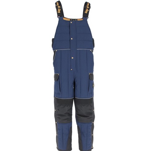 RefrigiWear Men’s 54 Gold Water-Resistant Insulated Bib Overalls, -54°F (-47°C), Small, Navy RefrigiWear Men’s 54 Gold Water-Resistant Insulated Bib Overalls, -54°F (-47°C), Small, Navy