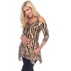Maternity Printed Cold Shoulder Tunic - White Mark - 2 of 3