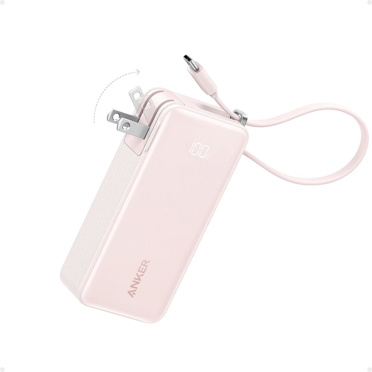 Anker Nano 3-in-1 Portable iPhone Charger, 10,000mAh Power Bank with Built-in USB-C Cable and Foldable Wall Plug, 30W Max Battery Pack - thumbnail 7