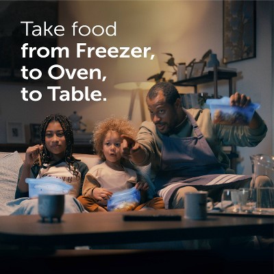Blue Medium Silicone Freezer-to-Oven Bowl, 32 oz
