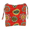 Blazing Needles, 16-inch Spun Polyester Patterned Outdoor Square Tufted Chair Cushions (Set of 2) - 2 of 2
