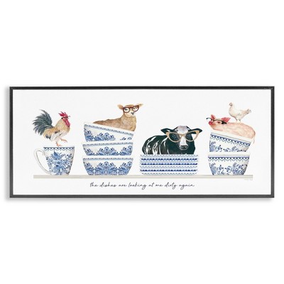 Stupell Industries Farmhouse Dirty Dishes, 30" x 13"
