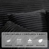 Dolonm 75" Deep Seat Lazy Sofa,Corduroy Sleeper Sofa Bed & Cloud Lounge Chair,High-Resilience Sponge,4 Pillows,for Living Room/Office - 4 of 4