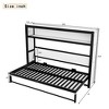 Twin Size Murphy Bed with Shelves, Foldable and Space-saving Design - 4 of 4