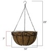 Sorbus 4-Pack Hanging Planter Baskets W/Coco Liner - for Garden Décor, Perfect for Home, Garden, Patio, Deck - 4 of 4