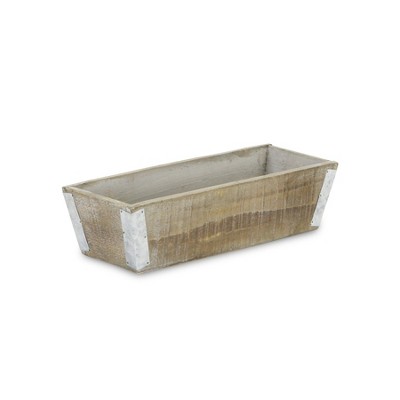 Cheung's Samil Tapered Rectangular Wood Planter - Large