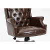 Grungis PU Leather Swivel Office Chair with Universal Wheels,Tufted Gaming Chair with Adjustable Height,Modern Computer Chair for Office - 4 of 4