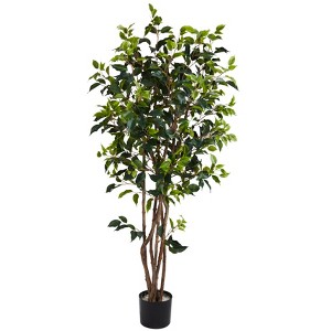Nearly Natural 5-ft Ficus Bushy Artificial Tree - 1 of 4